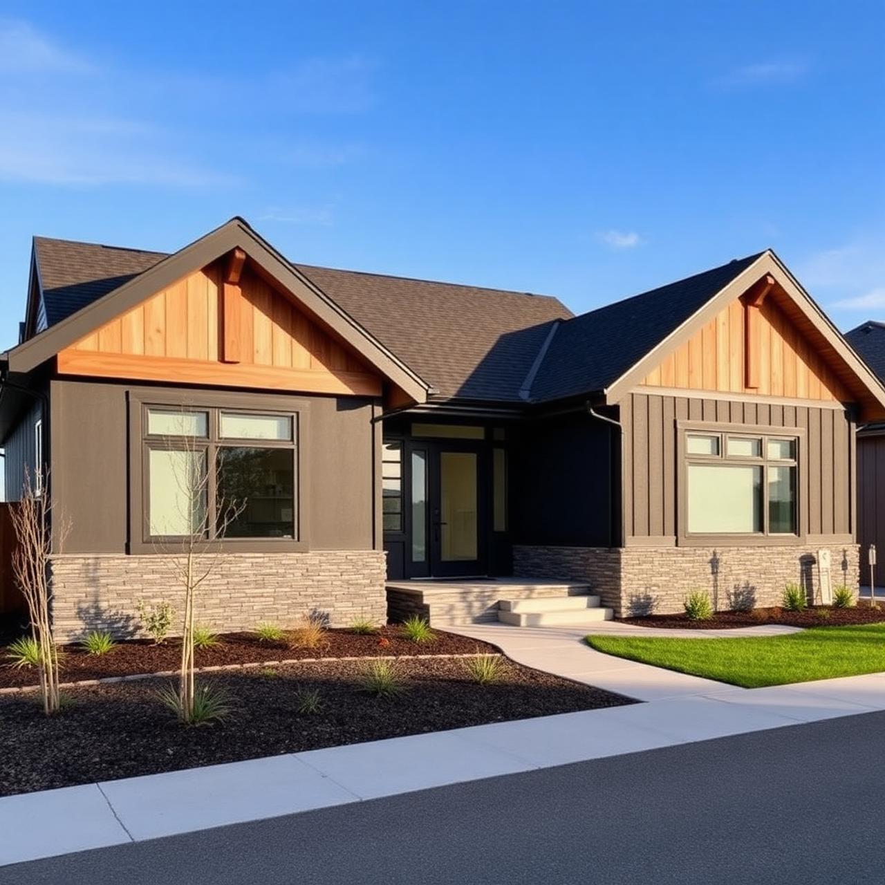 Modern Edmonton custom home built by BlackTop Properties